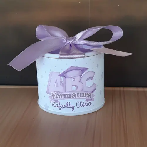 Tubolata Abc Lilás 6x5cm Lembrancinha | 10 Unidades