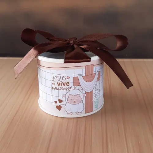 Tubolata de Páscoa Personalizada 6x5cm Lembrancinha | Mimo