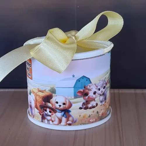 Tubolata Fazendinha Amarelai 6x5cm Lembrancinha |10 Unidades