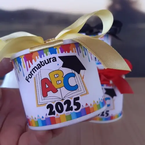 Tubolata Personalizada Abc 6x5cm Lembrancinha | 10 Uni 2026