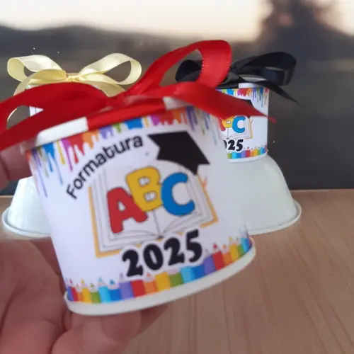 Tubolata Personalizada Abc 6x5cm Lembrancinha | 10 Uni 2026