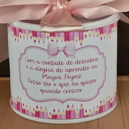 Tubolata Personalizada Abc Pink 6x5 Lembrancinha |10uni 2026