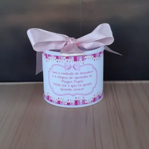 Tubolata Personalizada Abc Pink 6x5 Lembrancinha |10uni 2026
