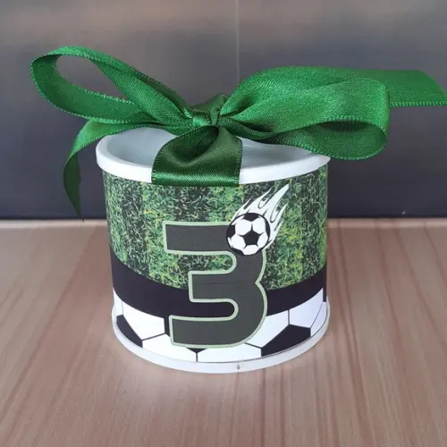 Tubolata Personalizada Futebol 6x5cm Lembrancinha 10 Unid