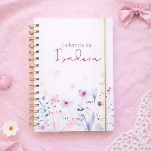 Caderneta de Vacinação Personalizada Floral