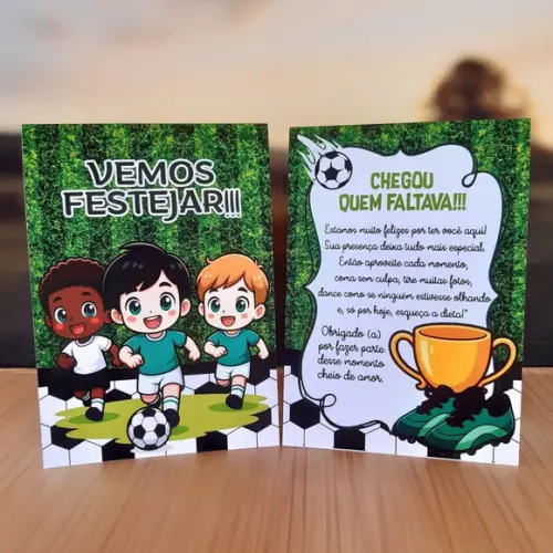 Plaquinha de Mesa Futebol Kit 10 Personalizada