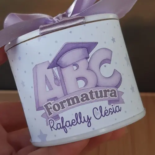 Tubolata Abc Lilás 6x5cm Lembrancinha | 10 Unidades