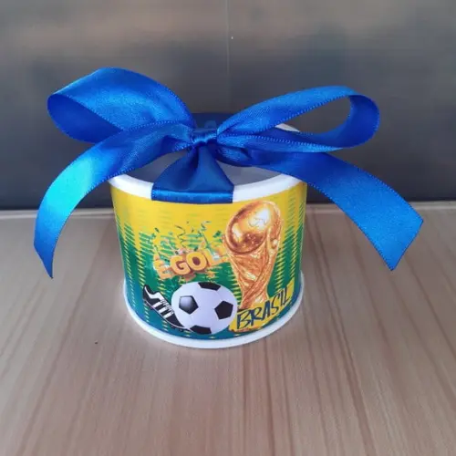 Tubolata Copa do Mundo Br | 6x5cm Lembrancinha | 10 Unidades
