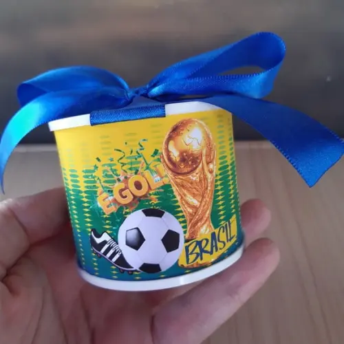 Tubolata Copa do Mundo Br | 6x5cm Lembrancinha | 10 Unidades