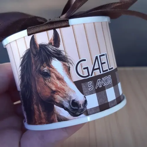 Tubolata Cavalo Xadrez 6x5cm Lembrancinha | 10 Unidades