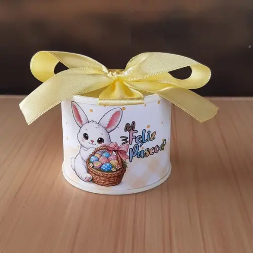 Tubolata de Páscoa Personalizada 6x5cm Lembrancinha | Mimo