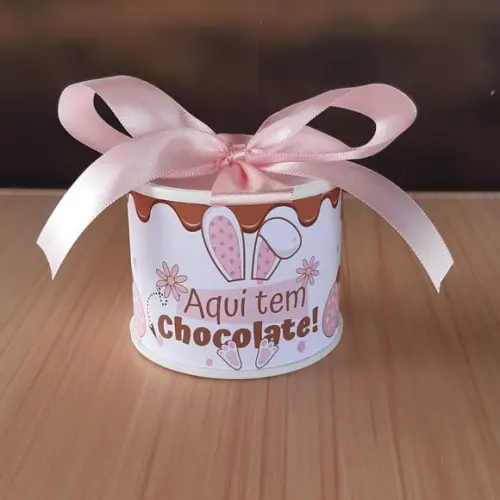 Tubolata de Páscoa Personalizada 6x5cm Lembrancinha | Mimo