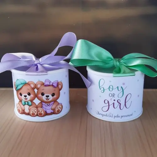 Tubolata Personalizada 6x5 Lembrancinha Chá Revelação 10 Uni