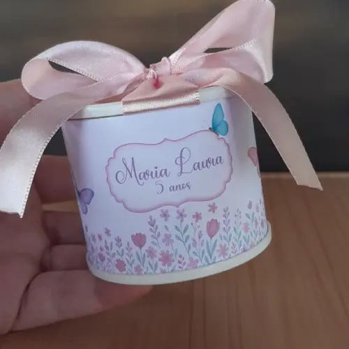 Tubolata Jardim Borboletas 6x5cm Lembrancinha | 10 Unidades