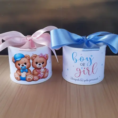 Tubolata Personalizada 6x5 Lembrancinha Chá Revelação 10 Uni