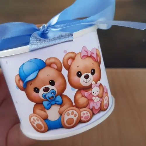 Tubolata Personalizada 6x5 Lembrancinha Chá Revelação 10 Uni