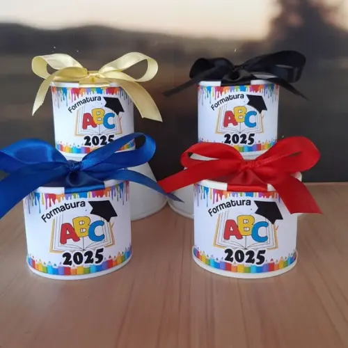 Tubolata Personalizada Abc 6x5cm Lembrancinha | 10 Uni 2026