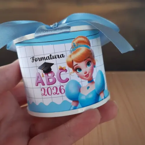 Tubolata Personalizada Abc Cind. 6x5cm Lembrancinha | 10 Uni