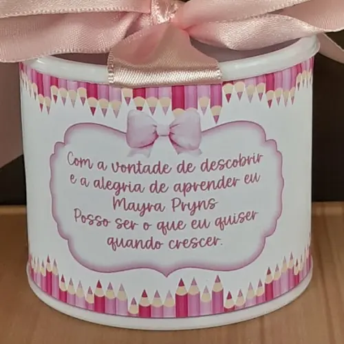 Tubolata Personalizada Abc Pink 6x5 Lembrancinha |10uni 2026