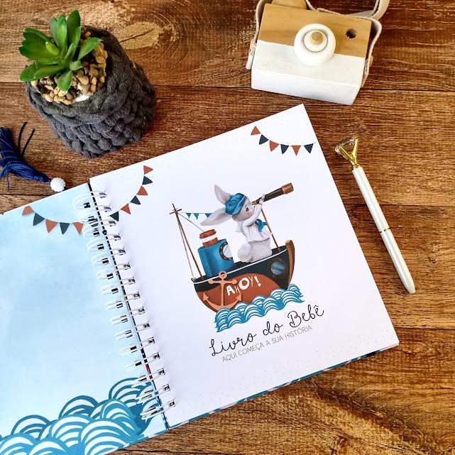 Kit Livro do Bebê, Caderneta de Vacina e Caixa Personalizada