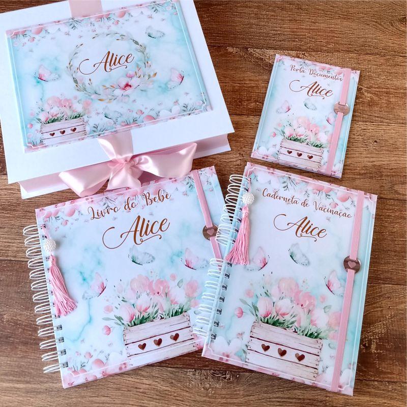Kit Livro Do Bebê, Caderneta De Vacinação E Porta Documentos