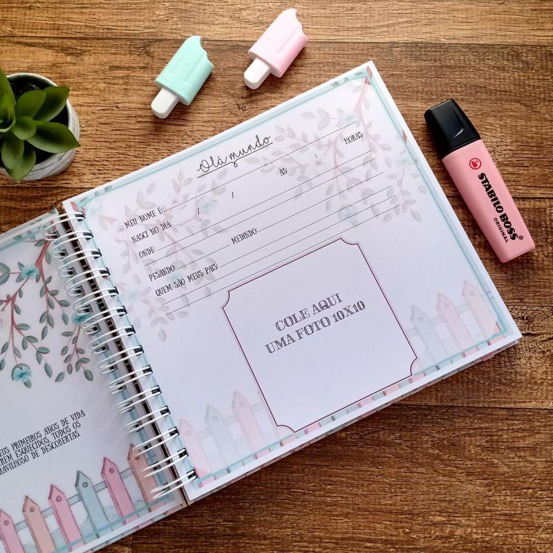 Kit Livro do Bebê, Caderneta de Vacina e Caixa Personalizada