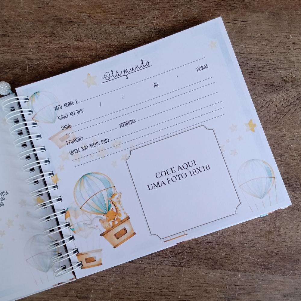 Kit Livro do Bebê, Caderneta de Vacina e Caixa Personalizada