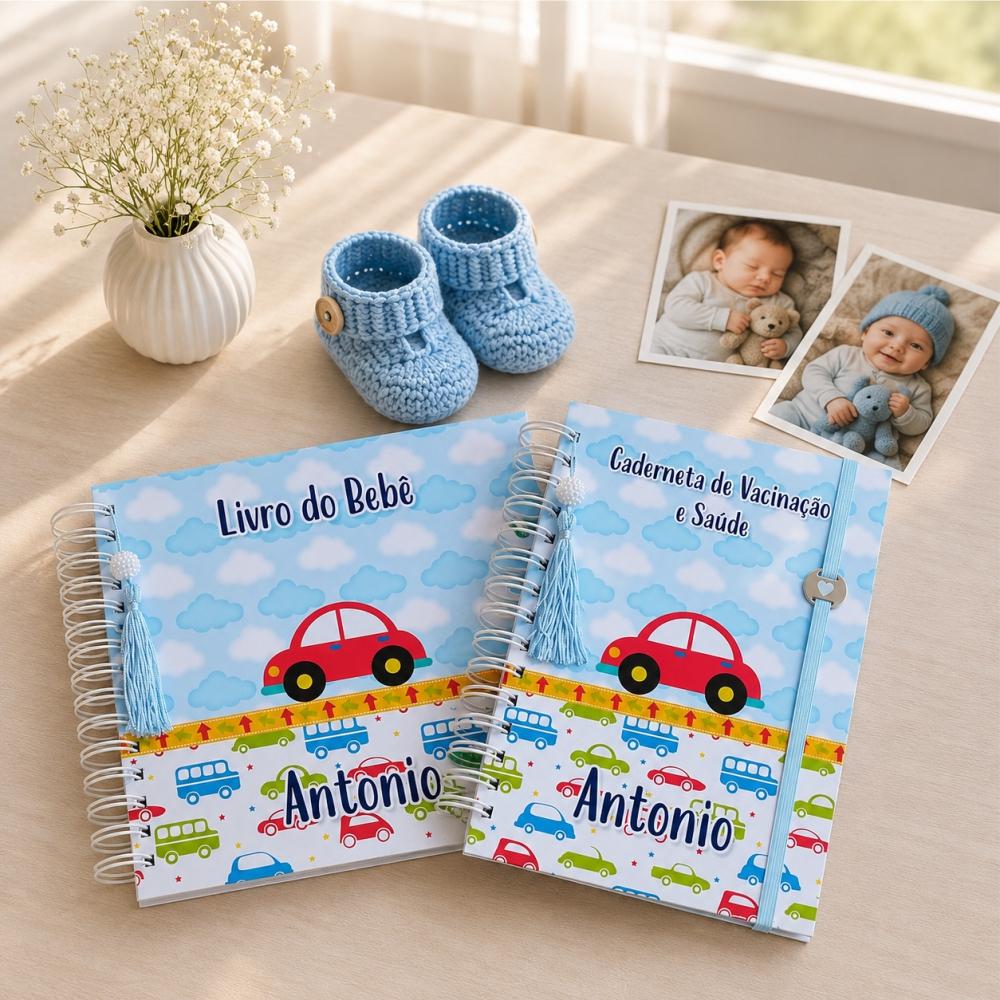Kit Livro do Bebê e Caderneta de Vacinação Personalizado