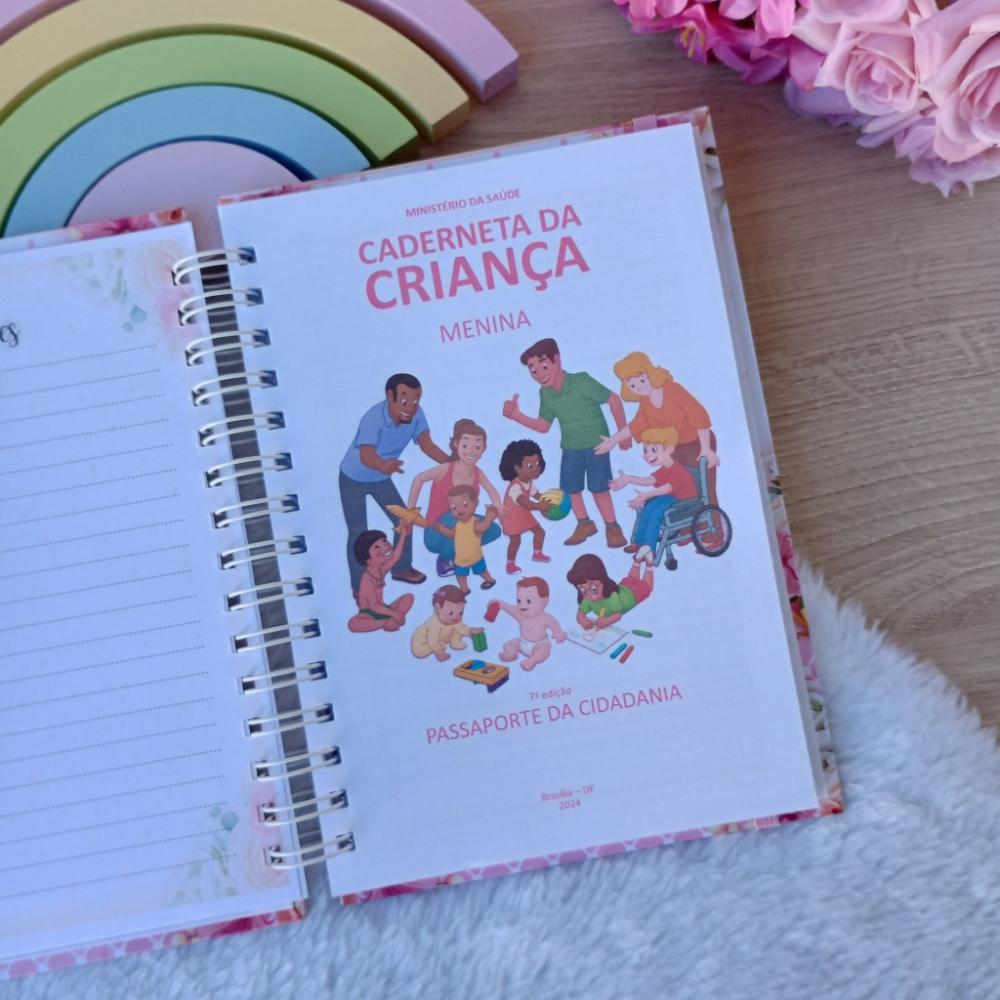 Kit Livro do Bebê e Caderneta de Vacinação e Saúde Jardim Enc