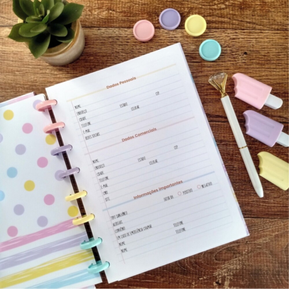 Caderno de Discos A5 Personalizado com Nome Capa Dura