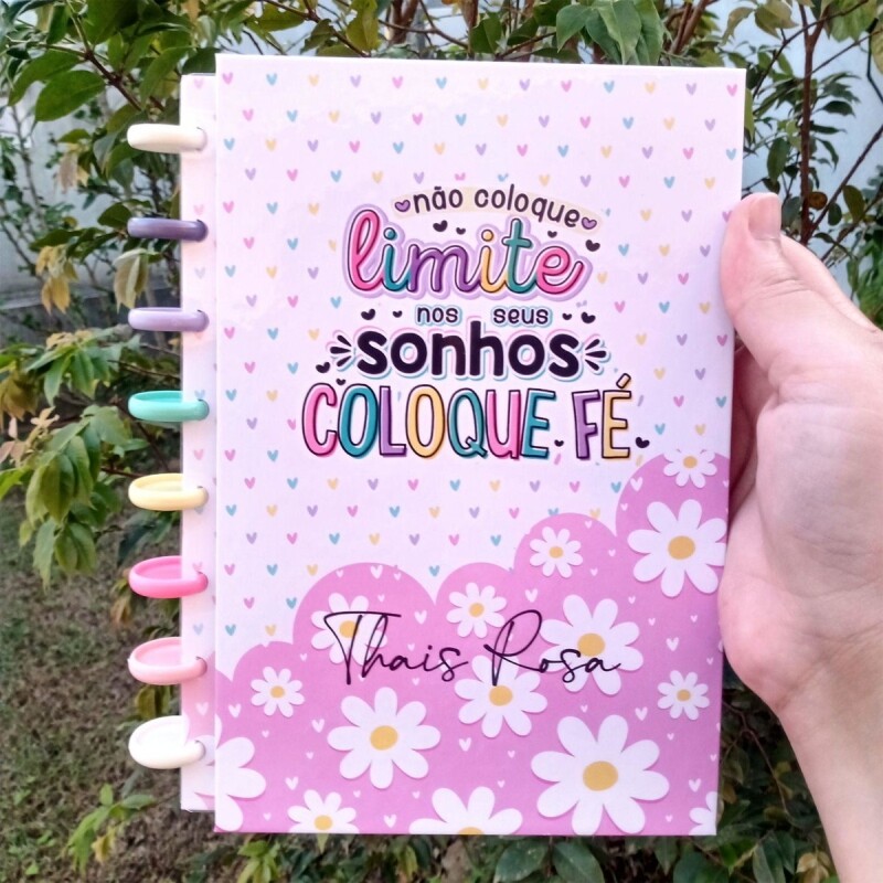 Caderno de Discos A5 Personalizado com Nome Capa Dura