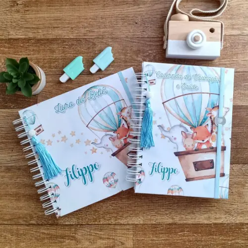 Kit Maternidade Livro do Bebê Animais Baloeiros