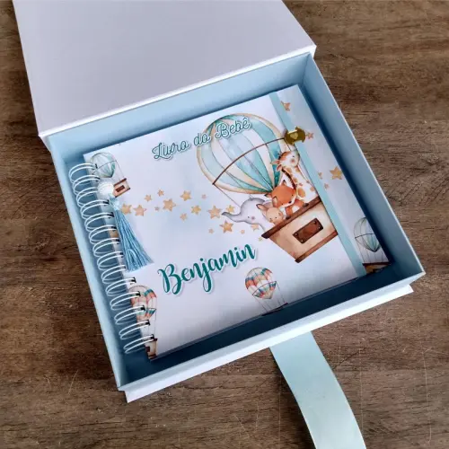 Kit Maternidade Livro do Bebê Animais Baloeiros