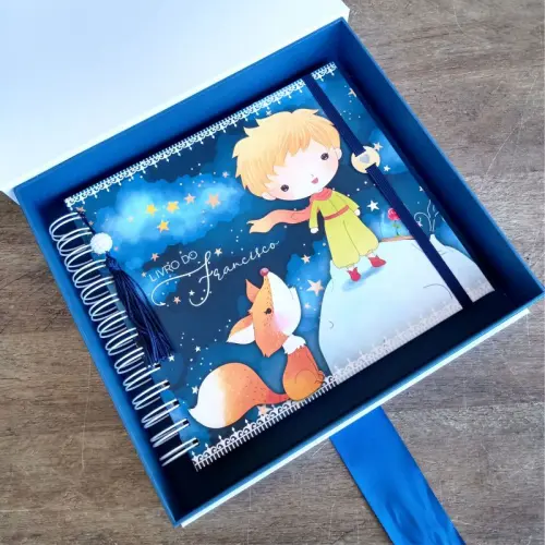 Kit Livro do Bebê Caderneta de Vacina Caixa Personalizada