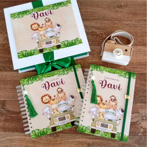 Kit Livro do Bebê, Caderneta de Vacina e Caixa Personalizada
