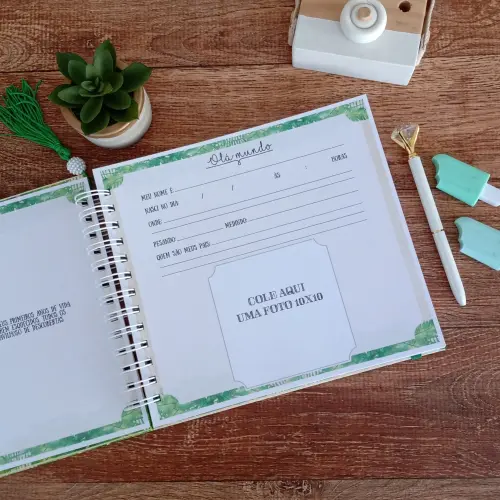 Kit Livro do Bebê, Caderneta de Vacina e Caixa Personalizada