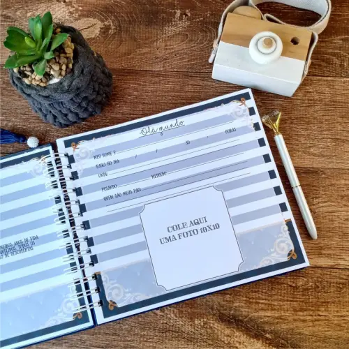 Kit Livro do Bebê, Caderneta de Vacina e Caixa Personalizada