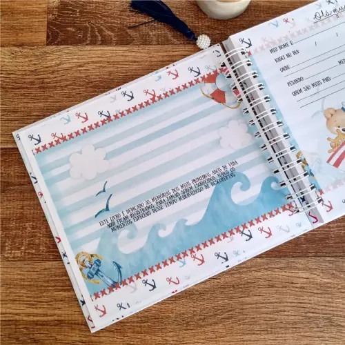 Kit Livro do Bebê, Caderneta de Vacina e Caixa Personalizada