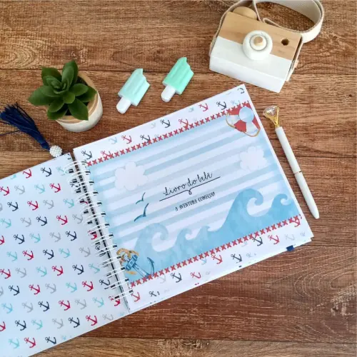 Kit Livro do Bebê, Caderneta de Vacina e Caixa Personalizada