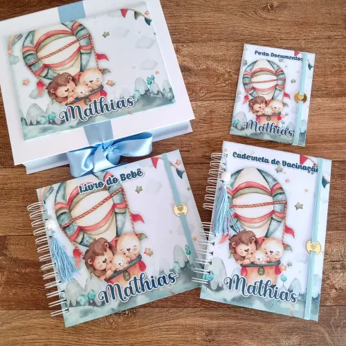 Kit Livro Do Bebê, Caderneta De Vacinação E Porta Documentos - Cópia
