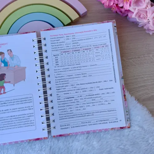 Kit Livro do Bebê e Caderneta de Vacinação e Saúde Jardim Enc
