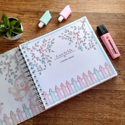 Kit Livro do Bebê e Caderneta de Vacinação e Saúde Jardim Enc