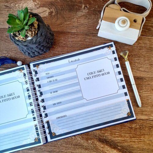 Kit Livro do Bebê, Caderneta de Vacina e Caixa Personalizada