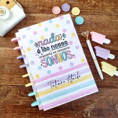 Caderno de Discos A5 Personalizado com Nome Capa Dura