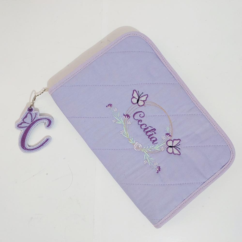 Porta Carteira de Vacina com fechamento em zíper personalizado