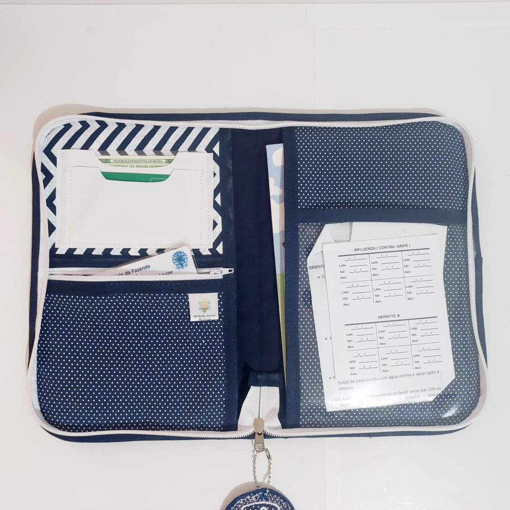Porta Carteira de Vacina com fechamento em zíper personalizado