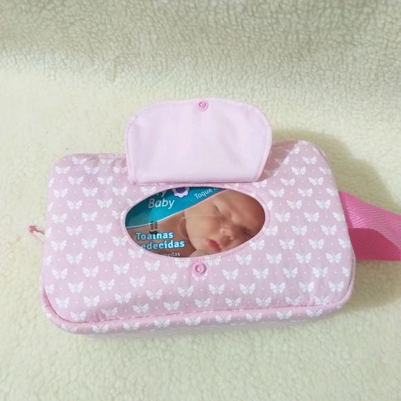 Bolsa do bebê lenço umedecido e acessórios