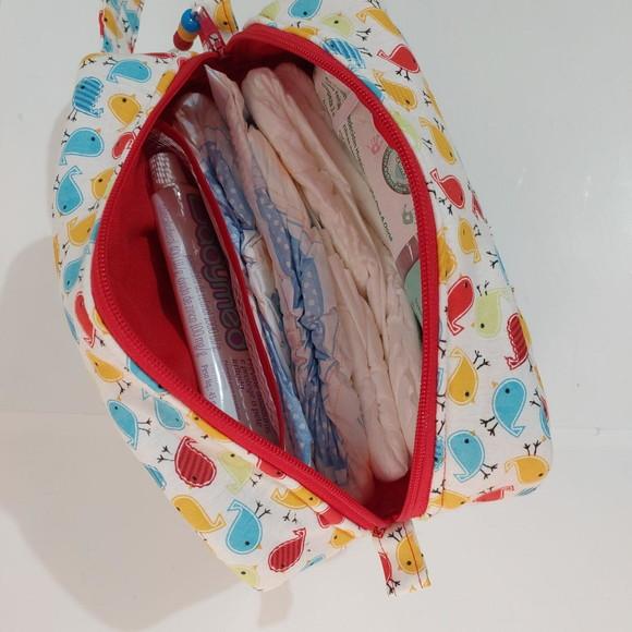 Bolsa Do Bebê Lenço Umedecido E Acessórios Passarinho