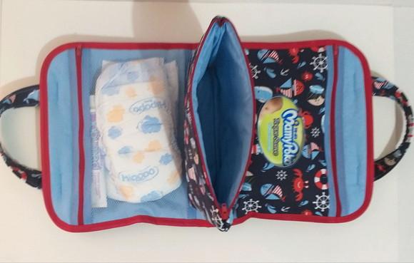 Bolsa higiene do bebê lenço fralda pomada
