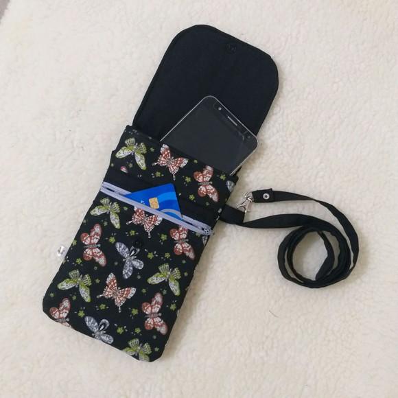 Bolsa Paulinha a tira colo porta celular